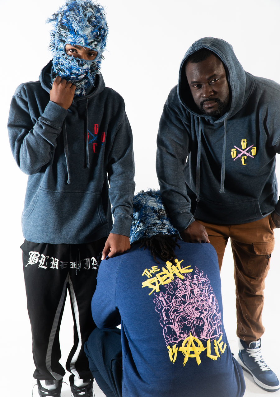 (Blue) The Devil is a Lie Crewneck