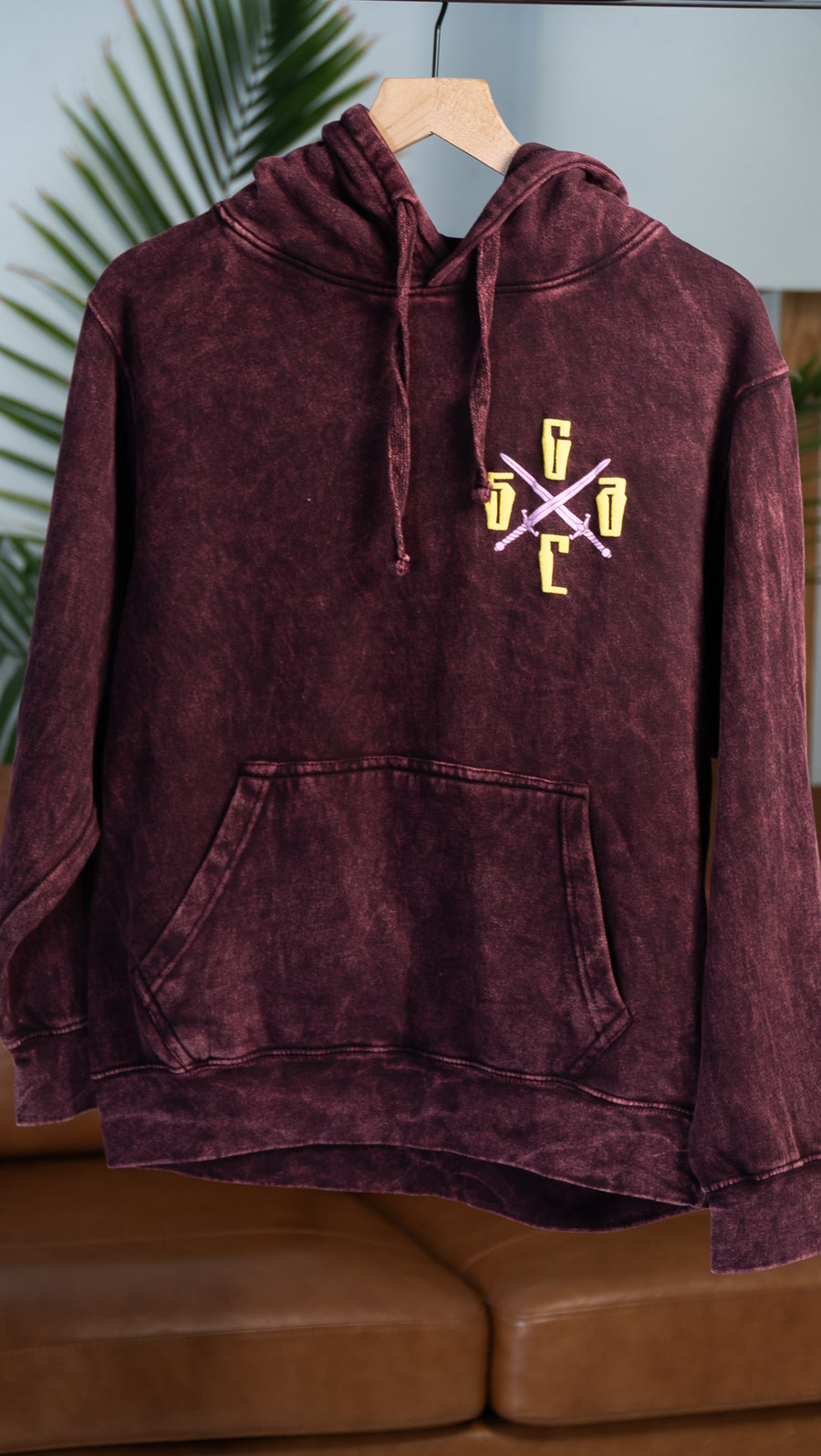 Maroon Washed Hoodie