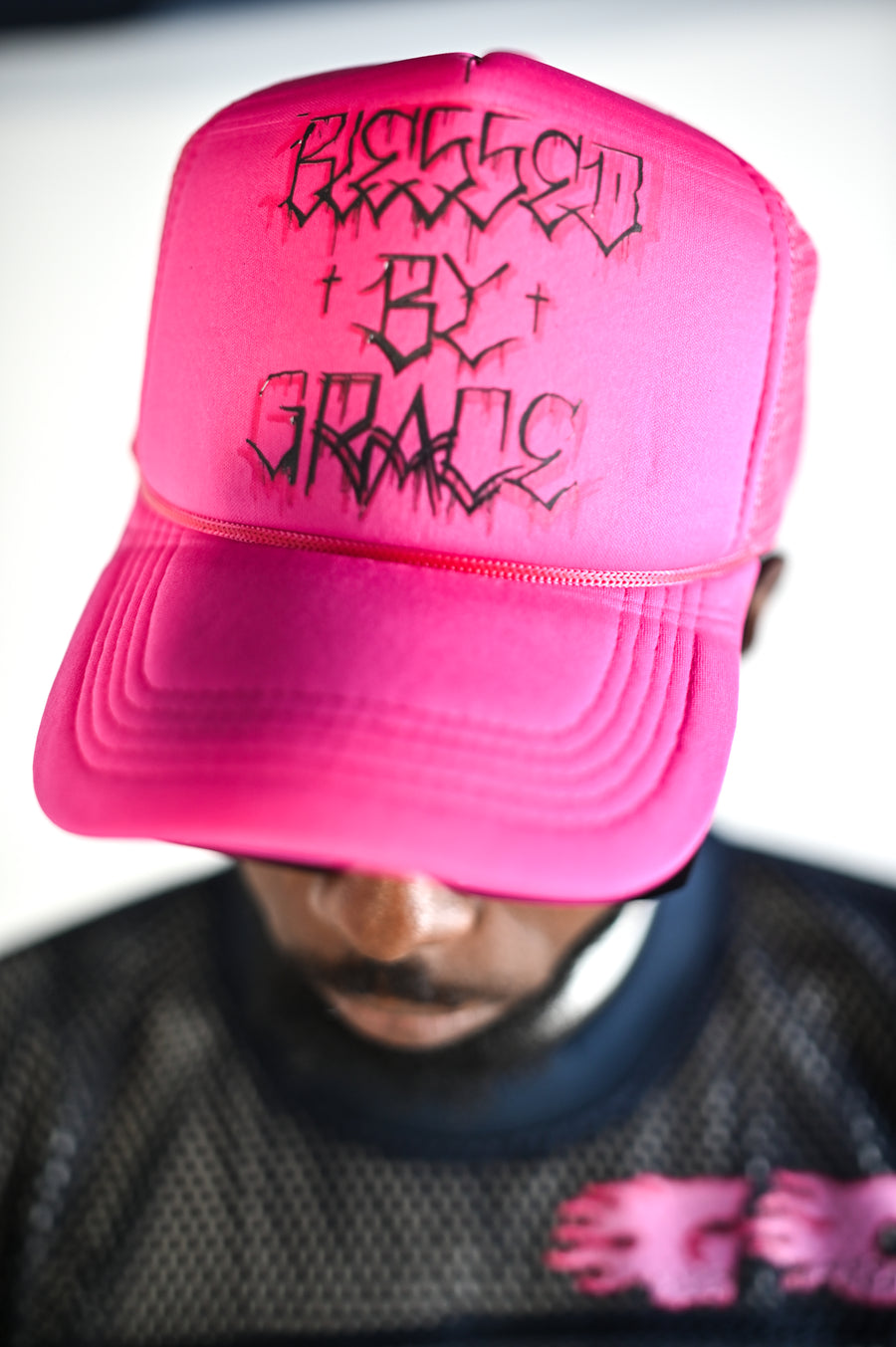(Pink) Blessed By Grace Hats