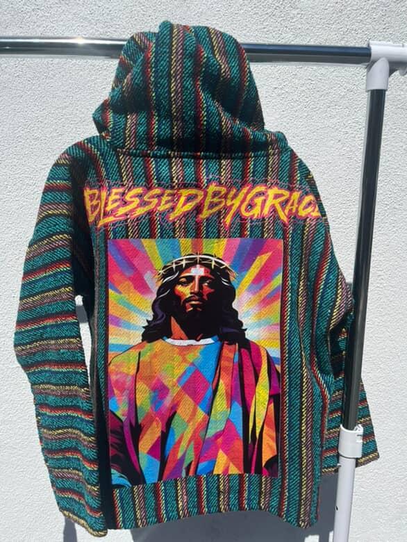 BBG Tricolored Hoodie w/ Black Jesus